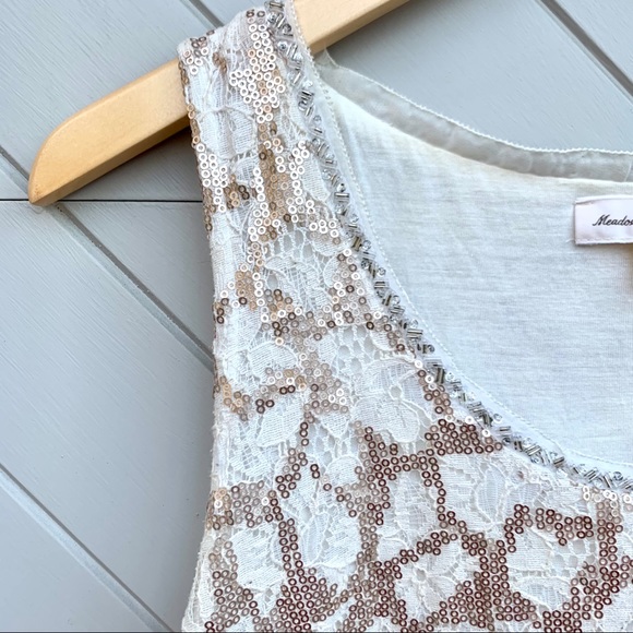 NWOT Anthropologie Glimmerlace Tank Top - Picture 3 of 5